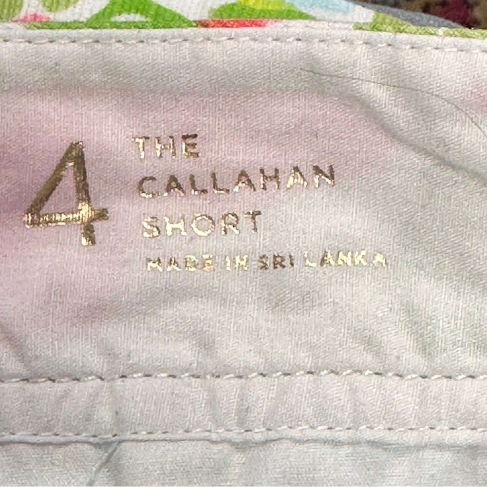 Lilly Pulitzer Callahan Shorts Women’s Floral Tropical Fruit Pink/ Mint 4 - Picture 8 of 9